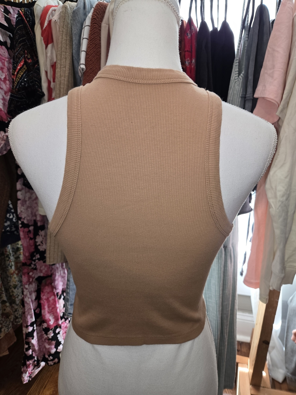 Anthropologie Camel Ribbed Racerback Tank - Picture 3 of 5